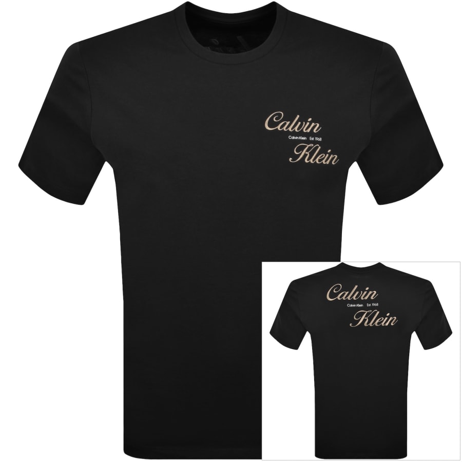 Image number 1 for Calvin Klein Jeans Graphic Logo T Shirt Black