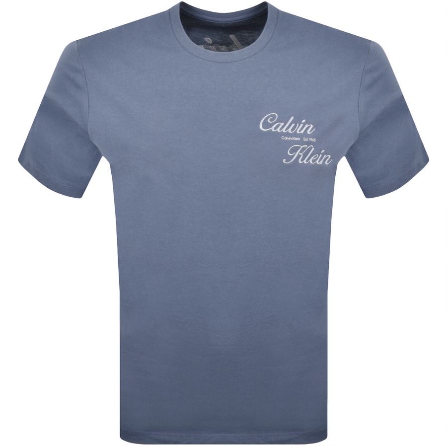 Image number 2 for Calvin Klein Jeans Graphic Logo T Shirt Blue