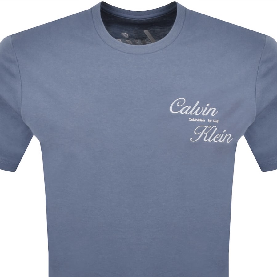 Image number 3 for Calvin Klein Jeans Graphic Logo T Shirt Blue