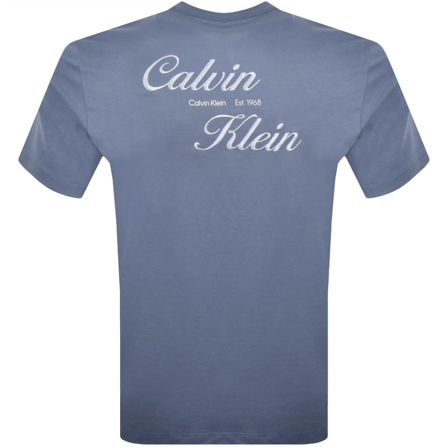 Image number 5 for Calvin Klein Jeans Graphic Logo T Shirt Blue