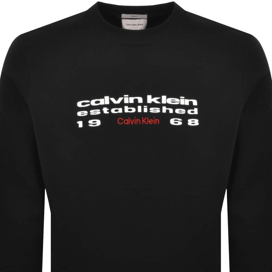 Image number 2 for Calvin Klein Jeans Stacked Sweatshirt Black