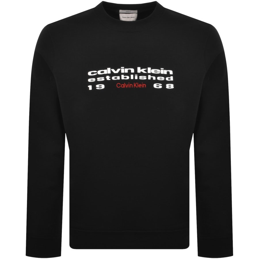 Image number 1 for Calvin Klein Jeans Stacked Sweatshirt Black