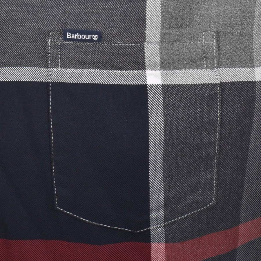 Image number 3 for Barbour Dunoon Tailored Tartan Shirt Navy