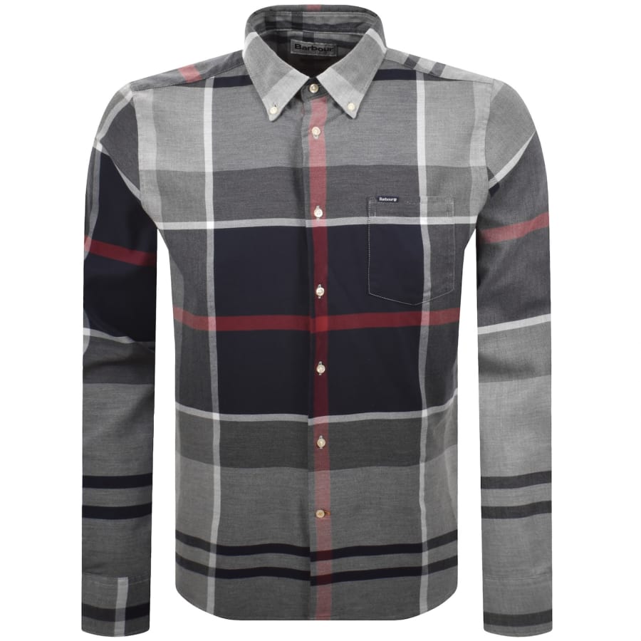 Image number 1 for Barbour Dunoon Tailored Tartan Shirt Navy