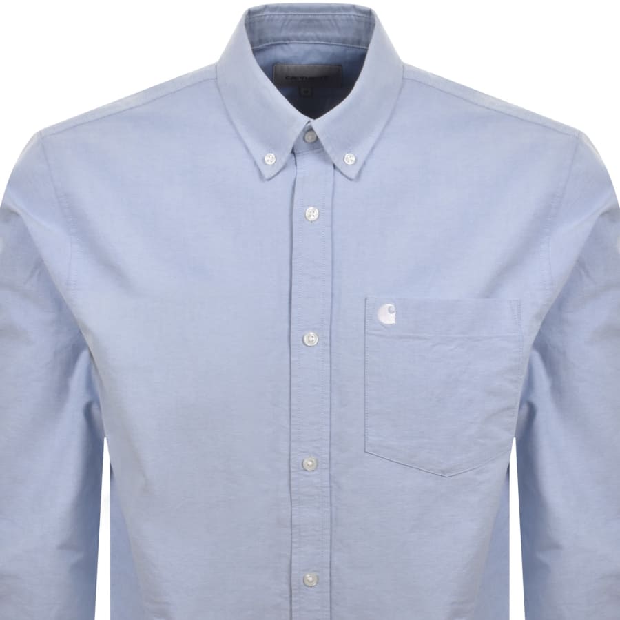 Image number 2 for Carhartt WIP Long Sleeve Shirt Blue