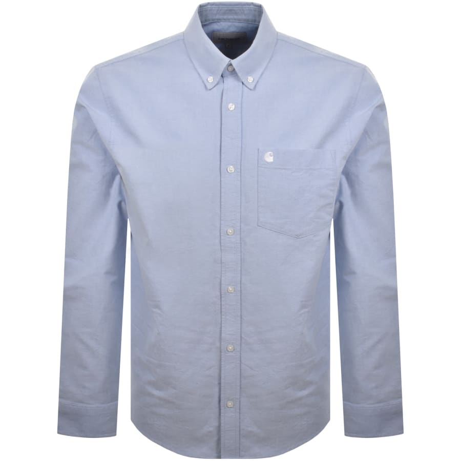 Image number 1 for Carhartt WIP Long Sleeve Shirt Blue