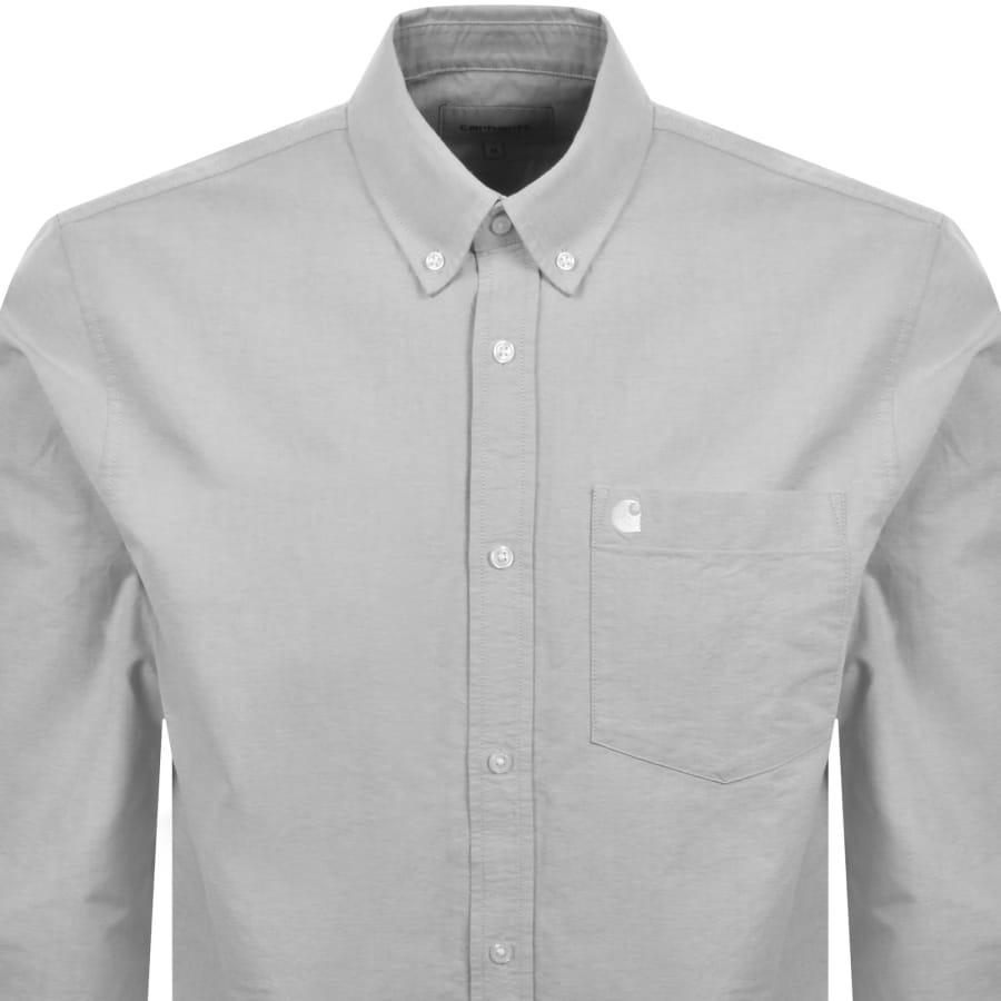 Image number 2 for Carhartt WIP Long Sleeve Shirt Grey