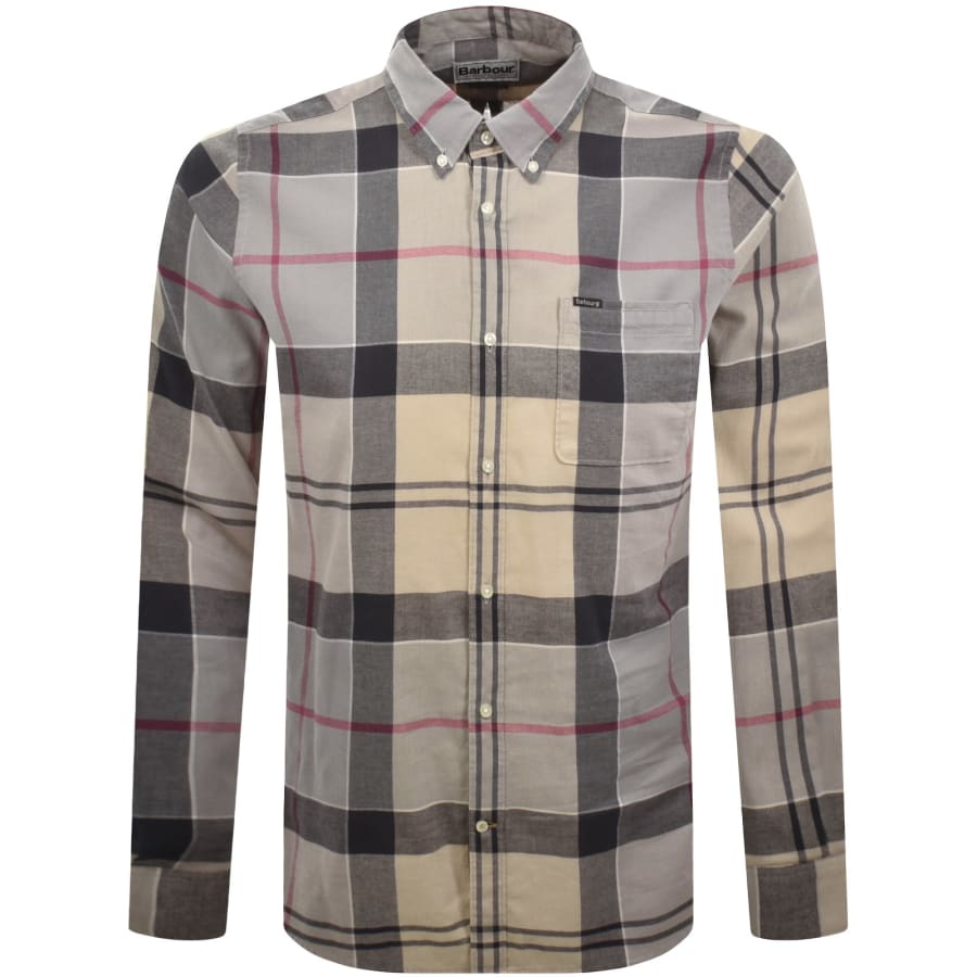 Image number 1 for Barbour Glen Check Long Sleeved Shirt Beige