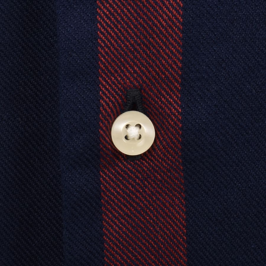 Image number 4 for Barbour Long Sleeved Dunnon Check Shirt Navy