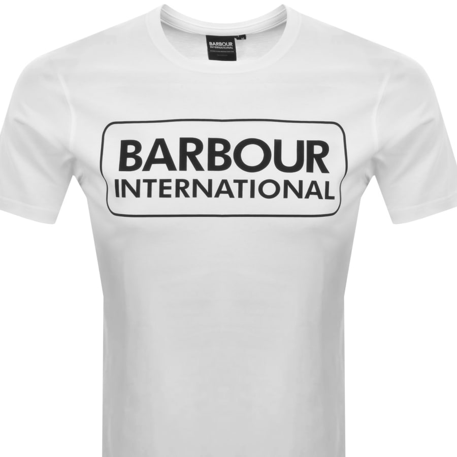 Image number 2 for Barbour International Large Logo T Shirt White