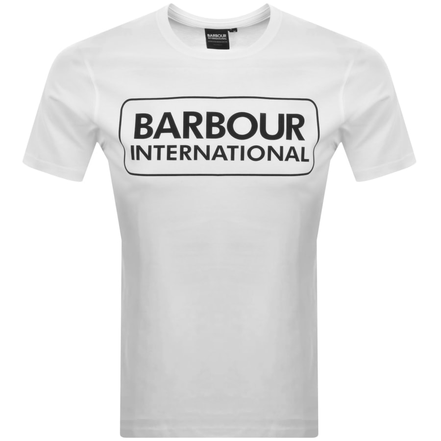 Image number 1 for Barbour International Large Logo T Shirt White