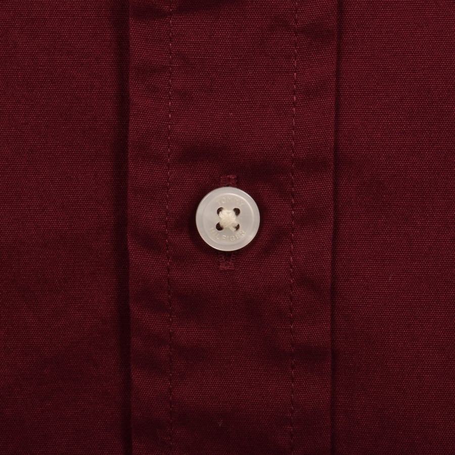 Image number 4 for Tommy Hilfiger Flex Poplin Shirt Burgundy