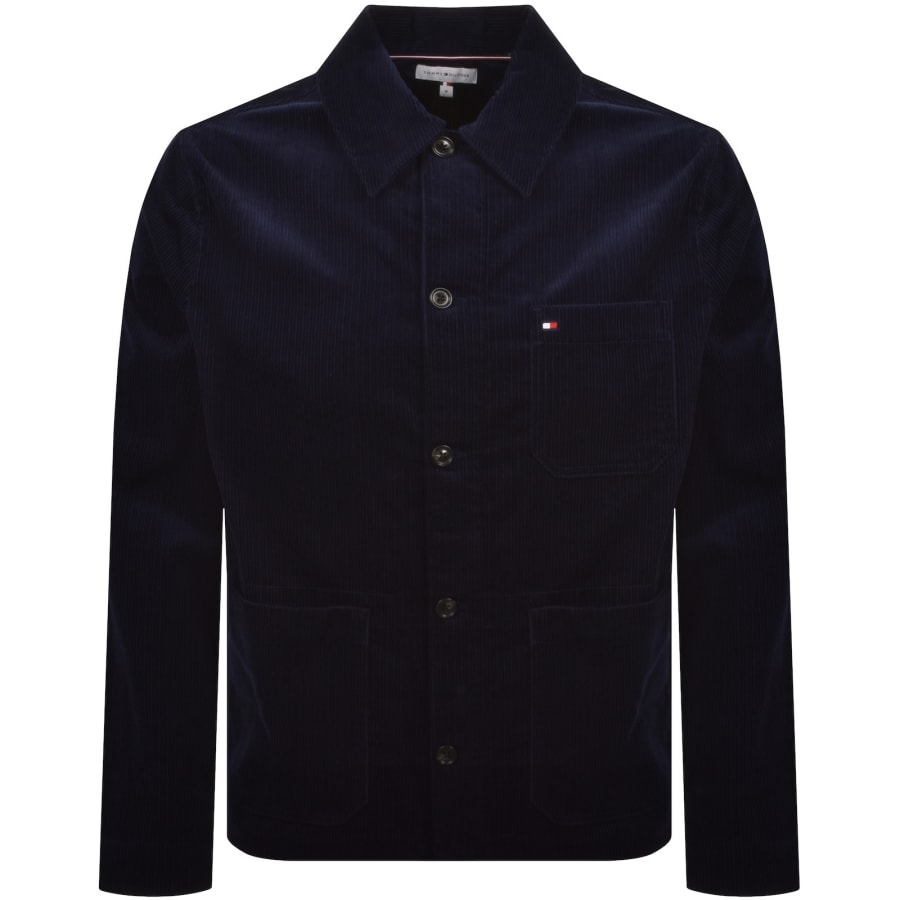 Image number 1 for Tommy Hilfiger Corduroy Chore Overshirt Navy