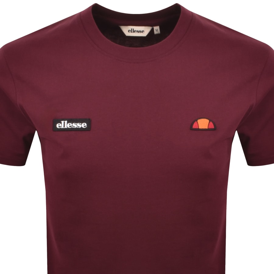 Image number 2 for Ellesse Floran T Shirt Burgundy