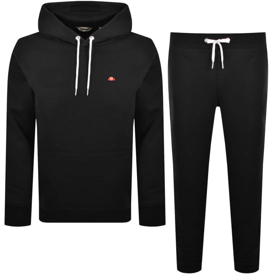 Image number 1 for Ellesse Traccota 2 Hooded Tracksuit Black
