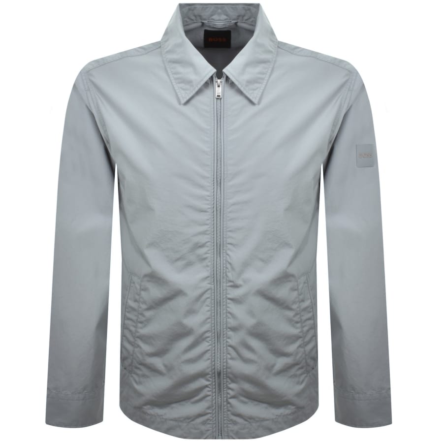 Image number 2 for BOSS Lutti Full Zip Overshirt Open Grey