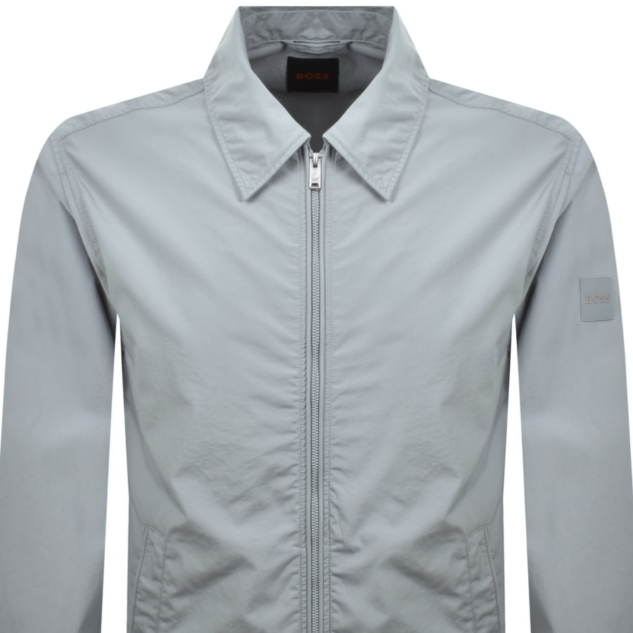 Image number 3 for BOSS Lutti Full Zip Overshirt Open Grey