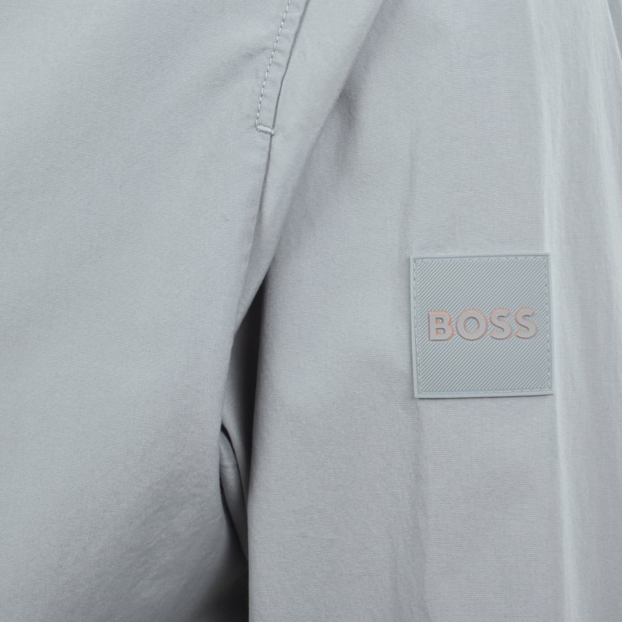Image number 4 for BOSS Lutti Full Zip Overshirt Open Grey