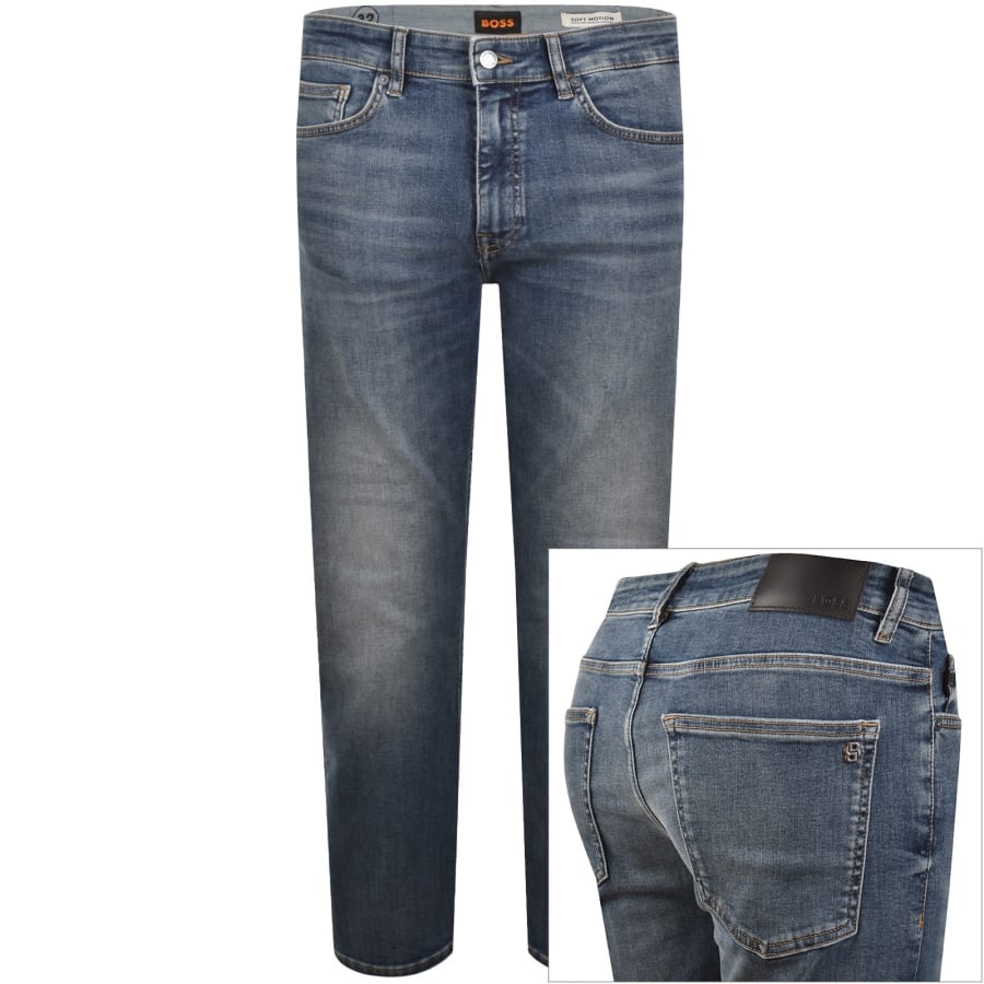 Image number 1 for BOSS Delaware Slim Fit Jeans Medium Blue