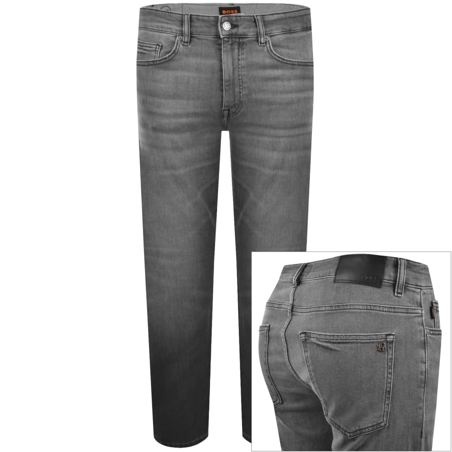 Image number 1 for BOSS Delaware Slim Fit Jeans Medium Grey