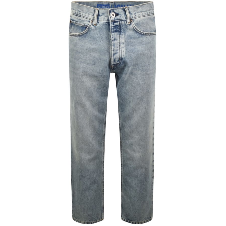 Image number 2 for HUGO Blue Jonah Light Wash Straight Fit Jeans Blue