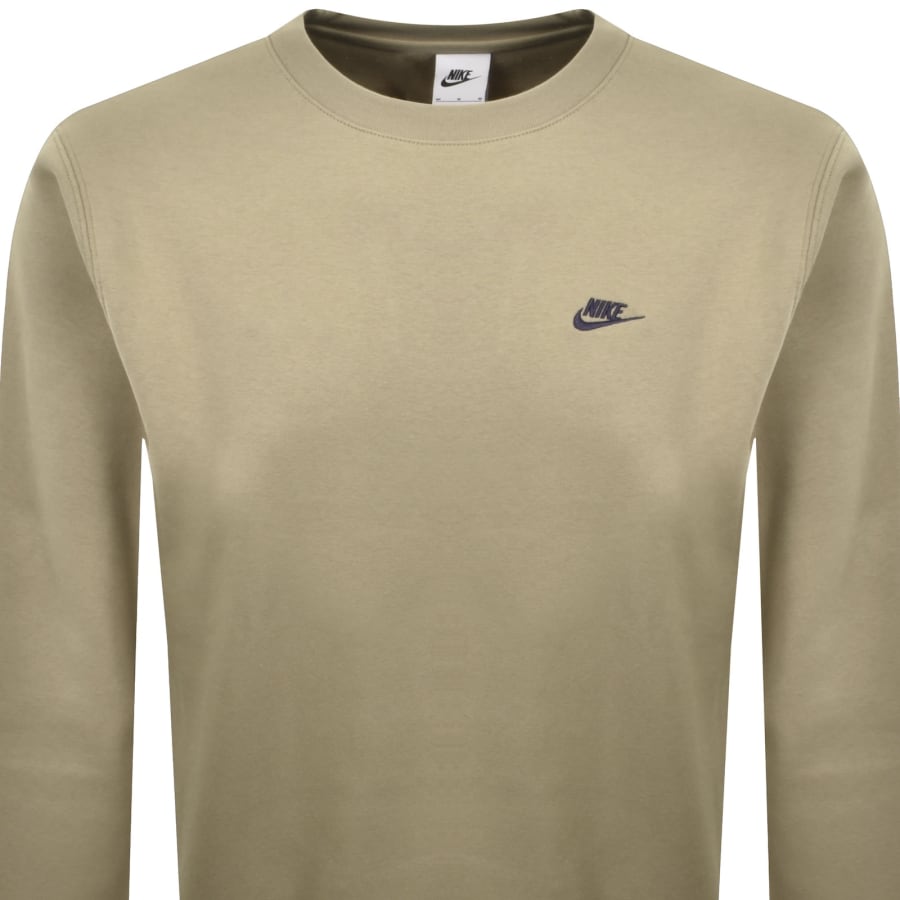 Image number 2 for Nike Crew Neck Club Sweatshirt Beige