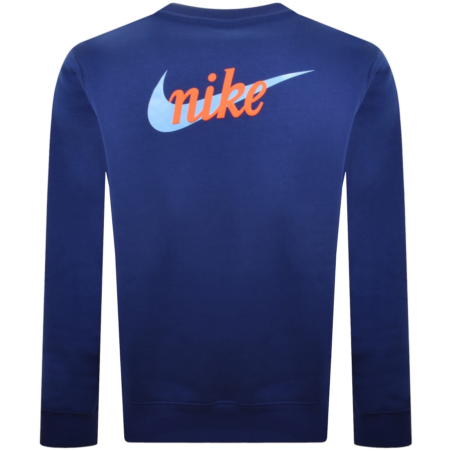 Image number 5 for Nike Crew Neck Club Sweatshirt Blue