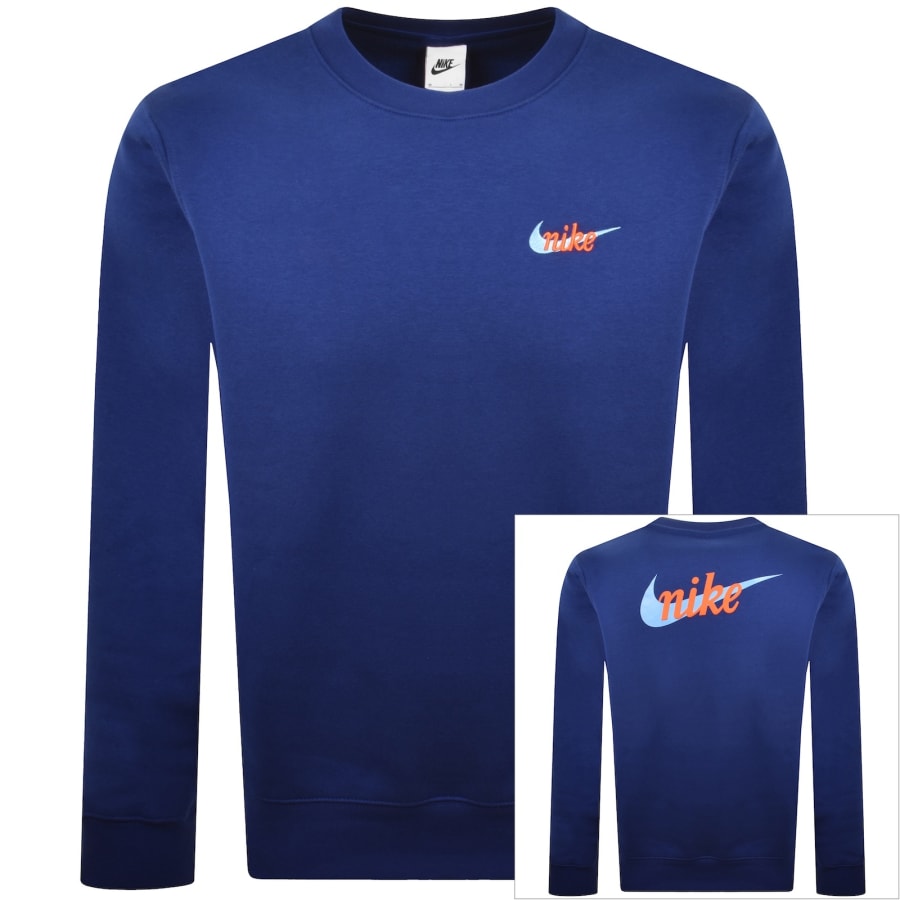 Image number 1 for Nike Crew Neck Club Sweatshirt Blue