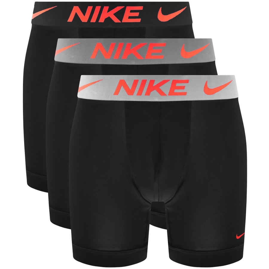 Image number 1 for Nike Essential Micro 3 Pack Boxer Briefs Black