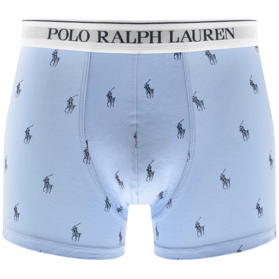Image number 4 for Ralph Lauren Underwear 3 Pack Trunks Blue