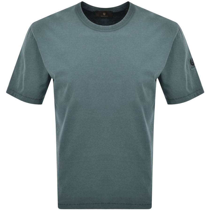 Image number 2 for Belstaff Valley Garment Dye T Shirt Blue
