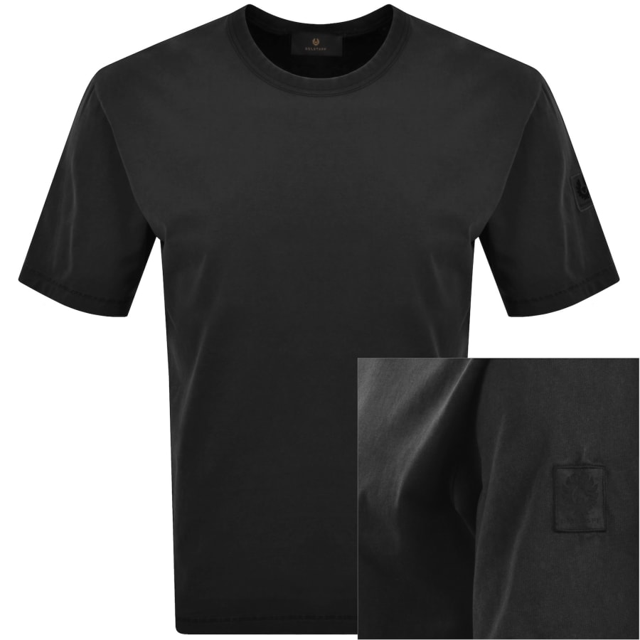Image number 1 for Belstaff Valley Garment Dye T Shirt Black