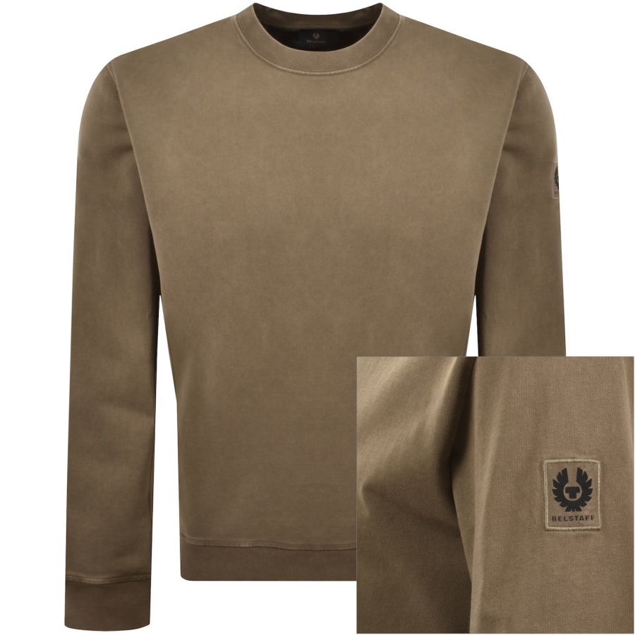Image number 1 for Belstaff Logo Sweatshirt Khaki