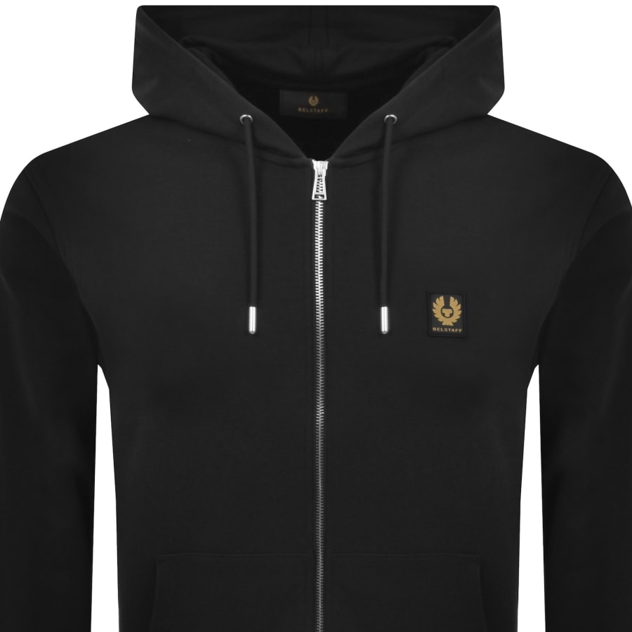 Image number 2 for Belstaff Logo Full Zip Hoodie Black