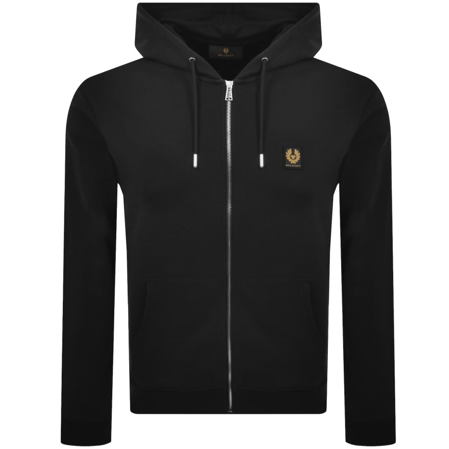 Image number 1 for Belstaff Logo Full Zip Hoodie Black