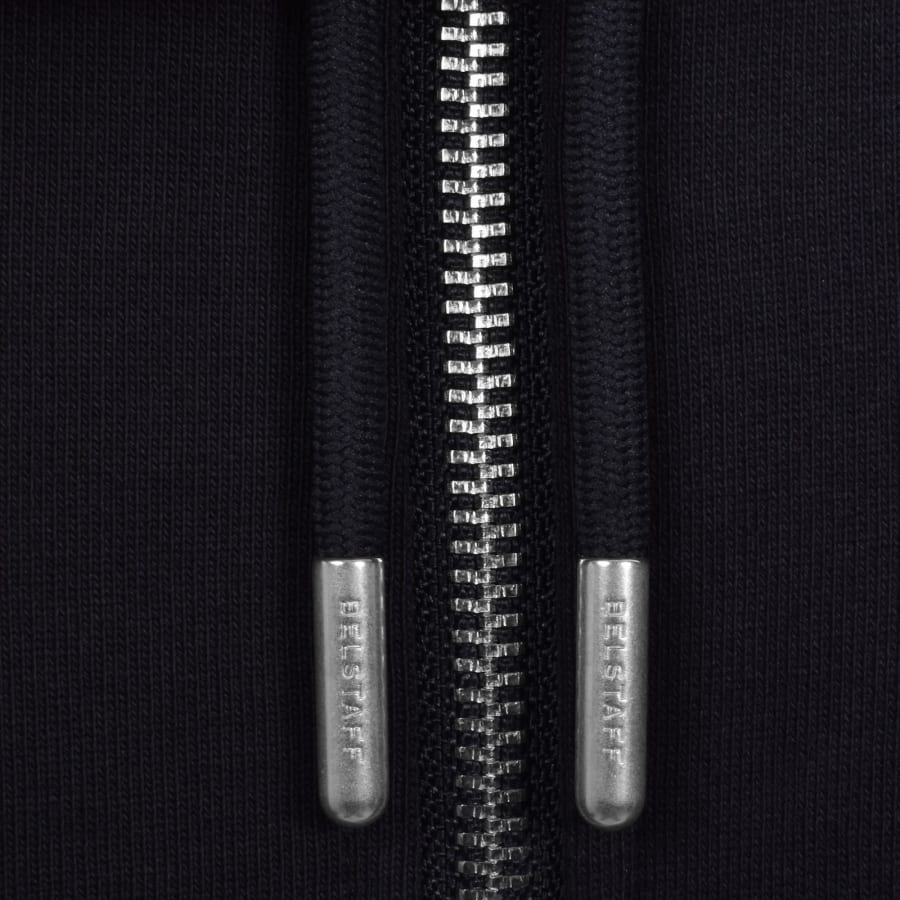 Image number 4 for Belstaff Logo Full Zip Hoodie Navy