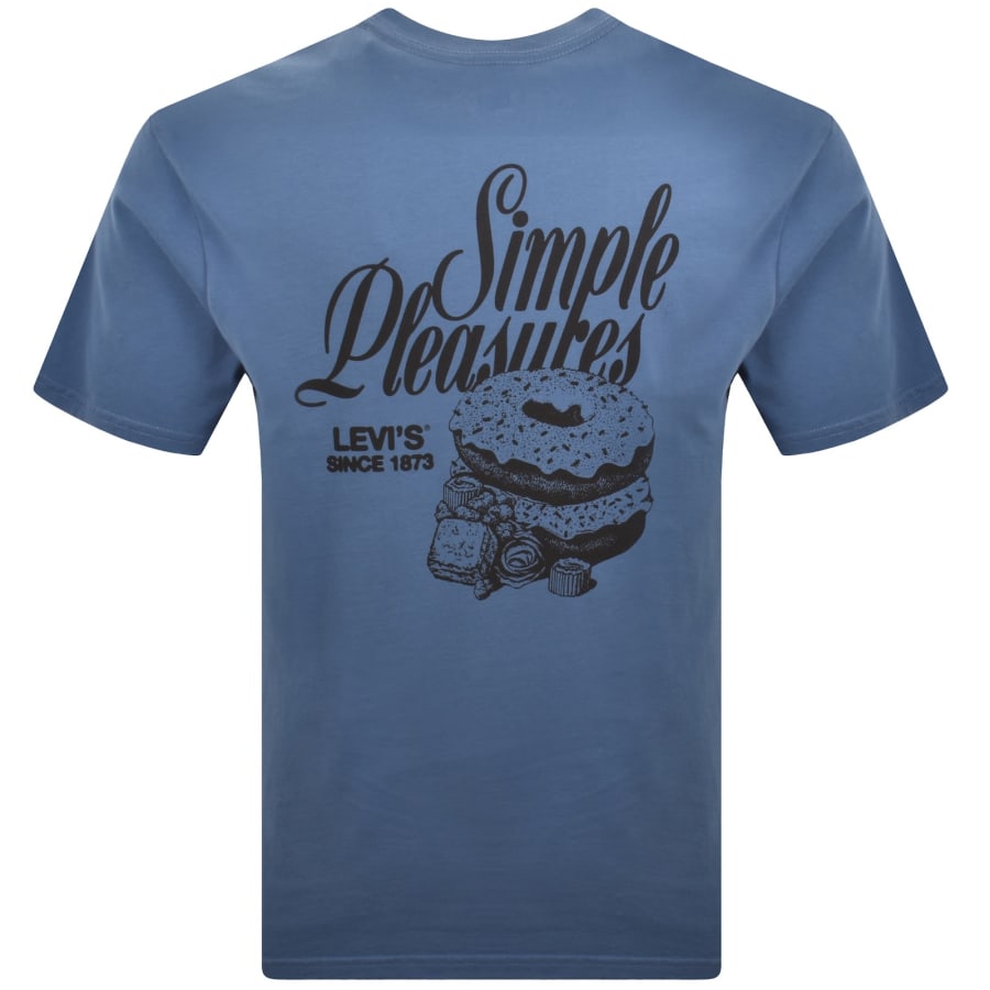 Image number 5 for Levis Plain T Shirt Blue