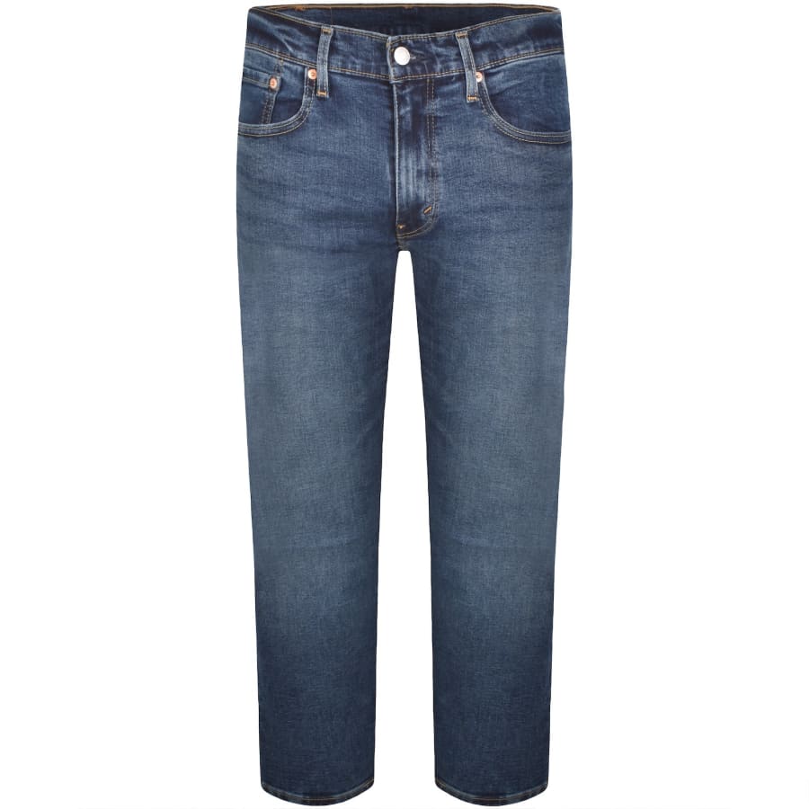 Image number 2 for Levis 502 Tapered Mid Wash Jeans Blue