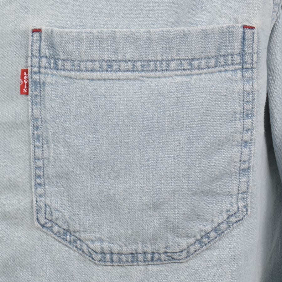 Image number 3 for Levis Mariposa Worker Shirt Light Wash Blue
