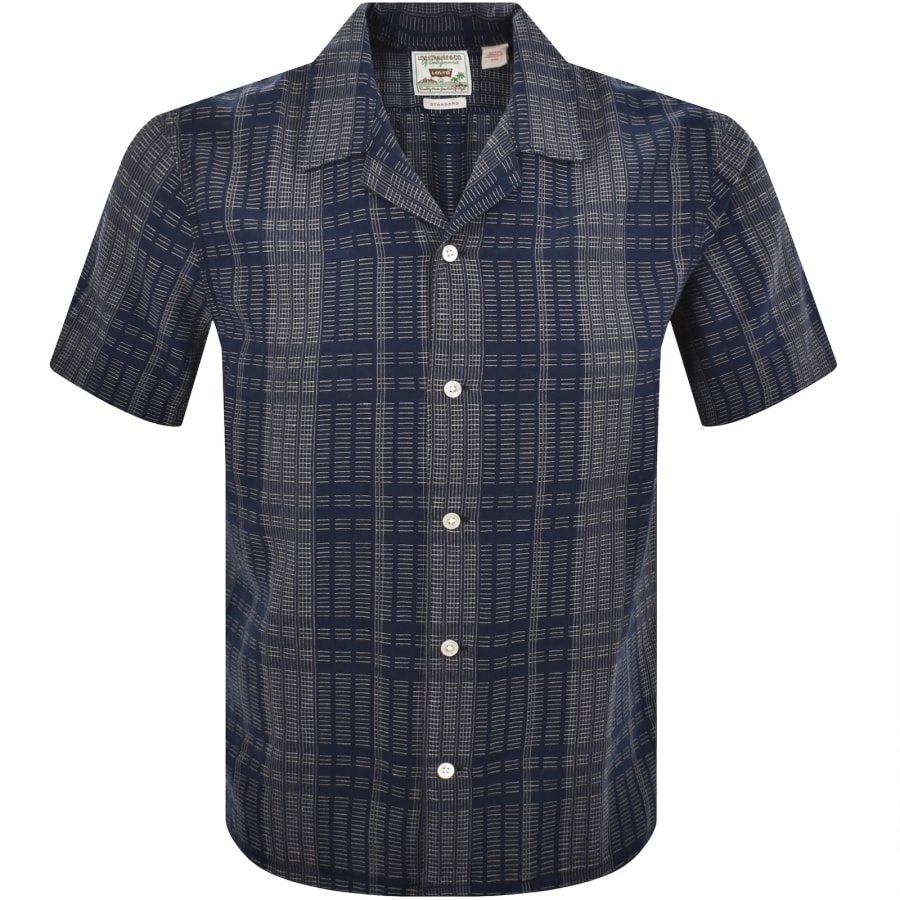 Image number 1 for Levis Sunset Camp Short Sleeved Shirt Blue
