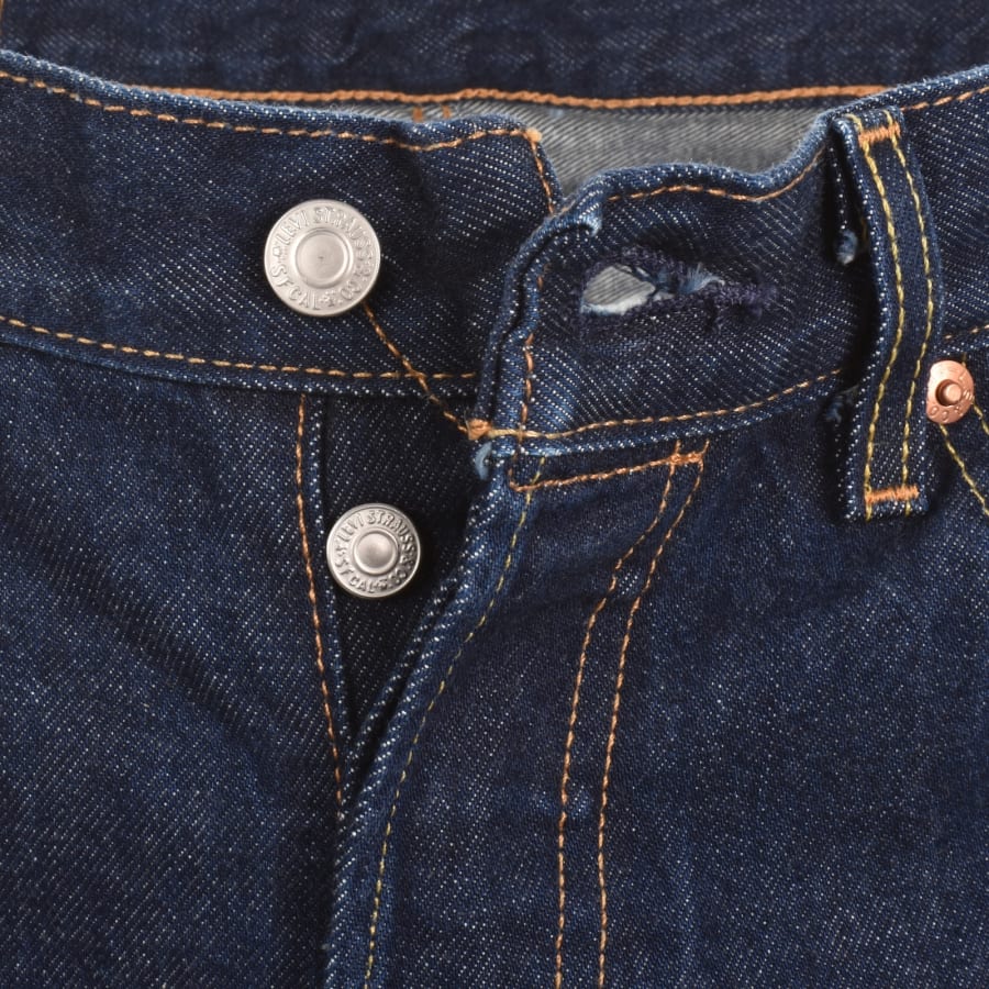 Image number 5 for Levis 501 Original Straight Fit Jeans Blue
