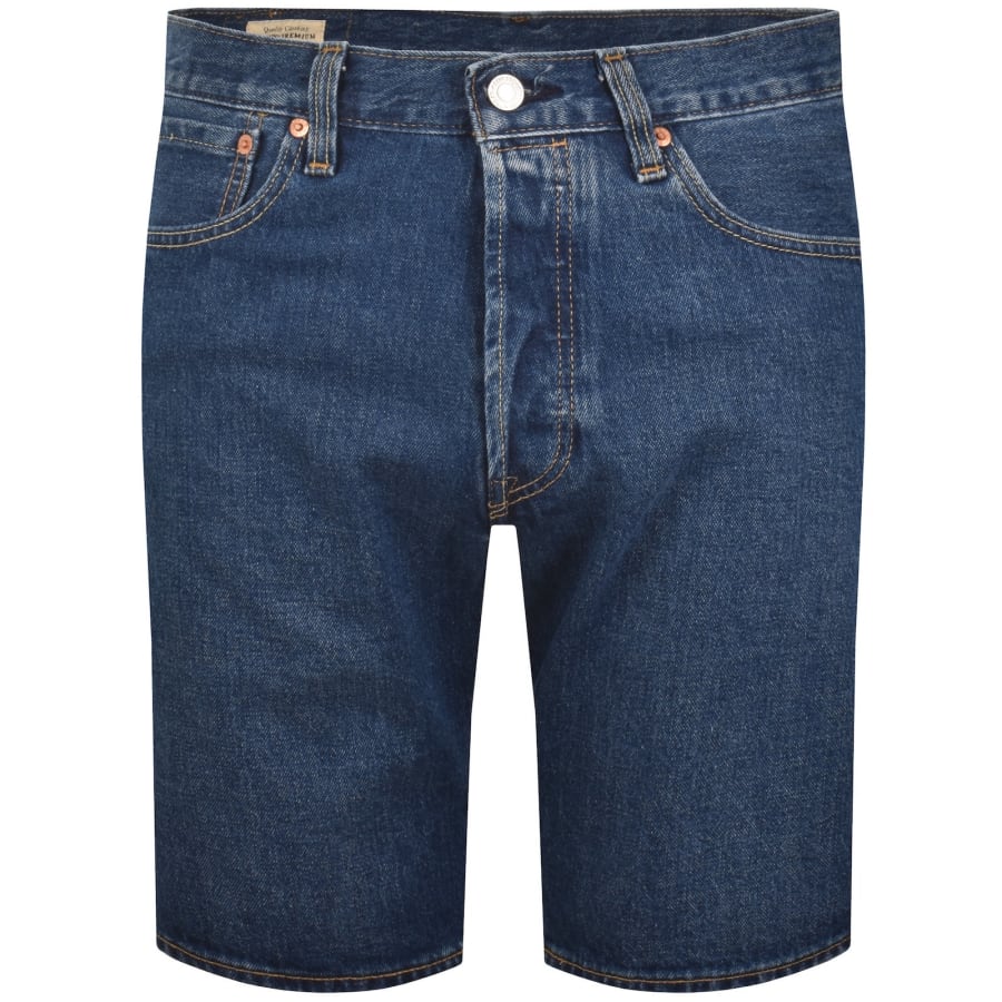 Image number 2 for Levis 501 Original Denim Shorts Dark Blue