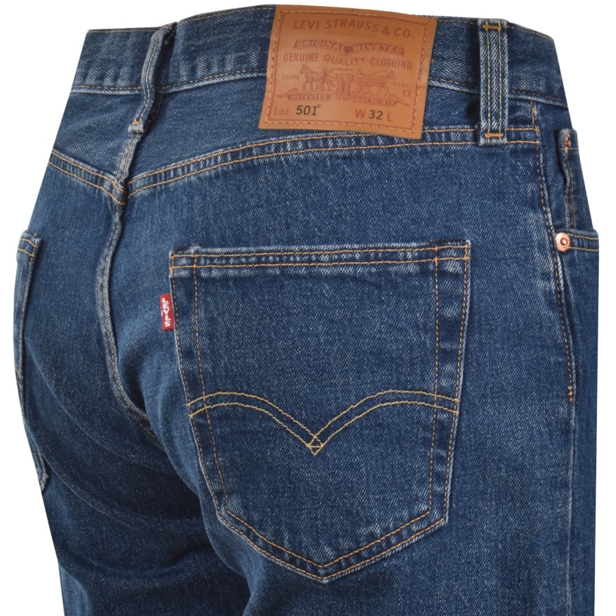 Image number 4 for Levis 501 Original Denim Shorts Dark Blue