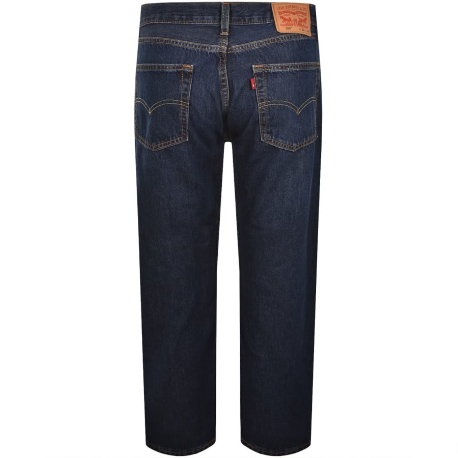 Image number 3 for Levis 555 Relaxed Straight Fit Jeans Blue