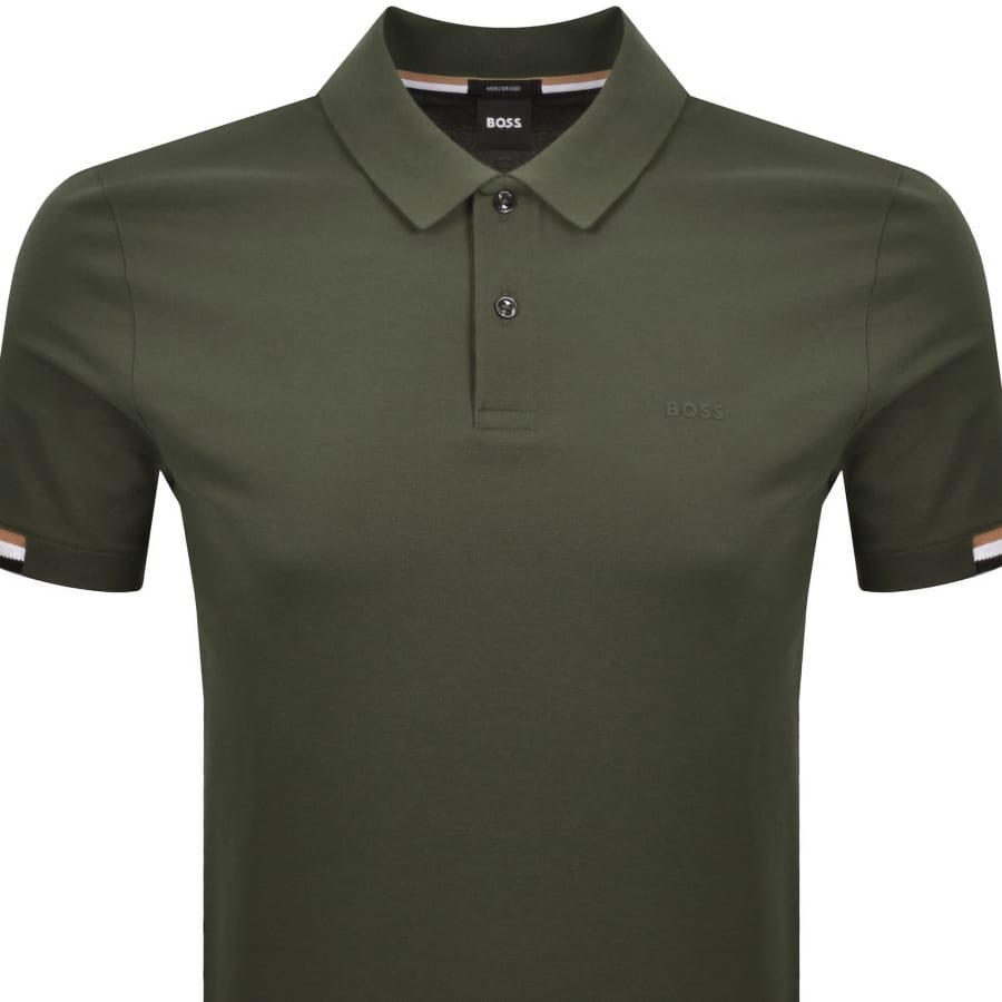 Image number 2 for BOSS Parlay 147 Mercerised Polo Green