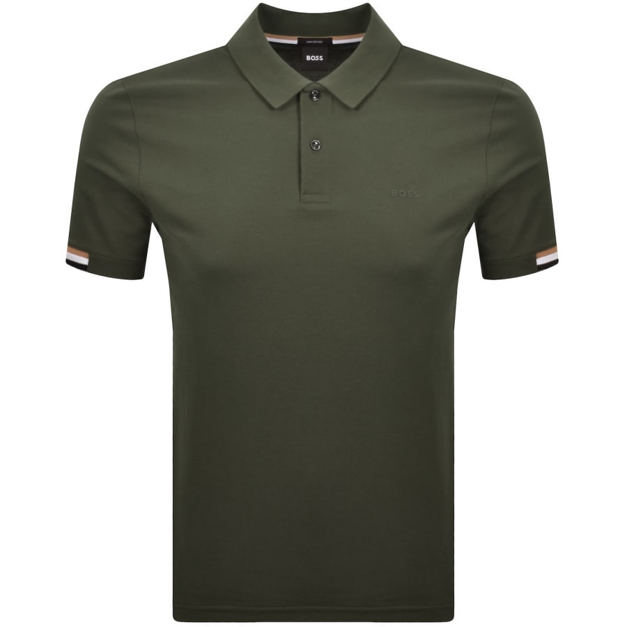 Image number 1 for BOSS Parlay 147 Mercerised Polo Green