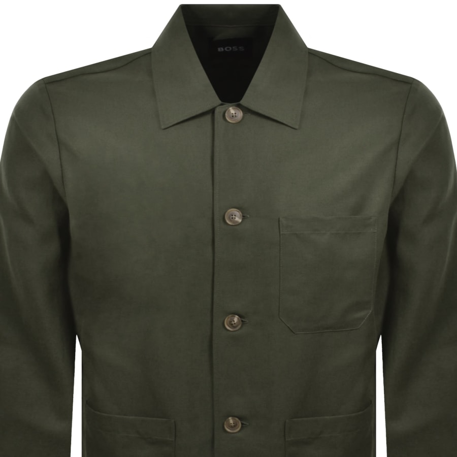 Image number 2 for BOSS H Cal K 3P Overshirt Green