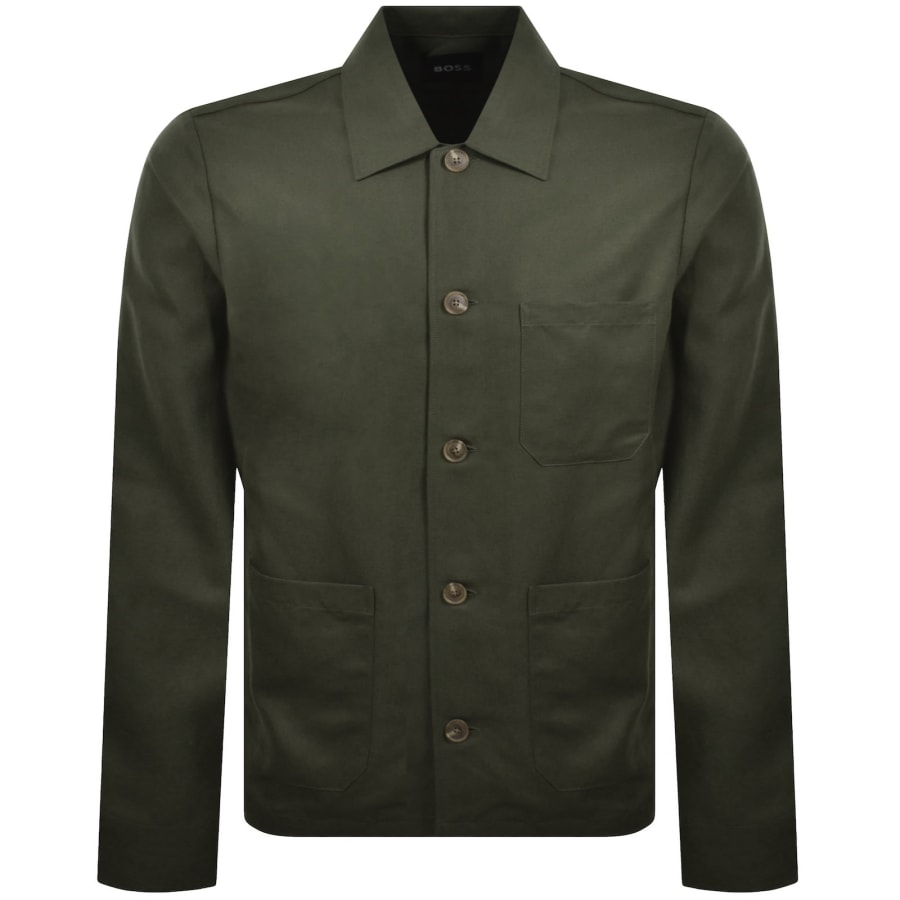 Image number 1 for BOSS H Cal K 3P Overshirt Green