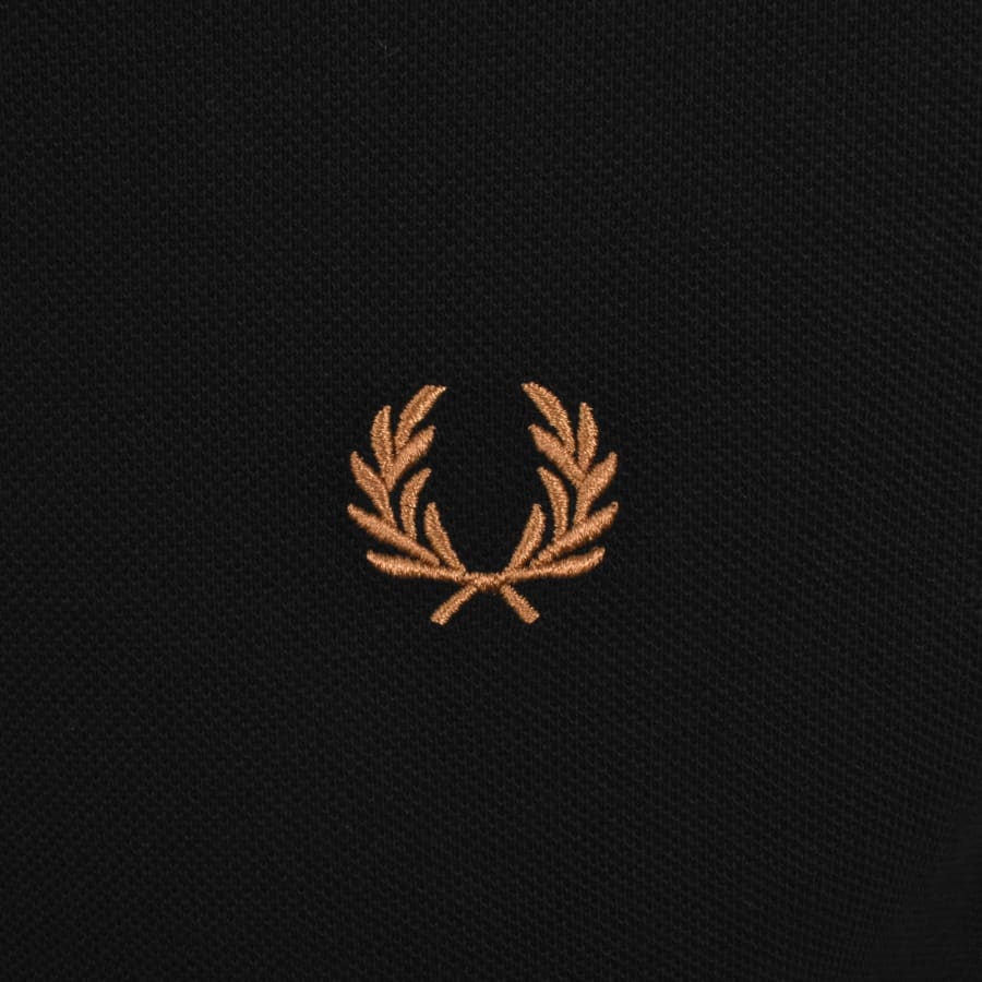 Image number 3 for Fred Perry Jacquard Cuff T Shirt Black