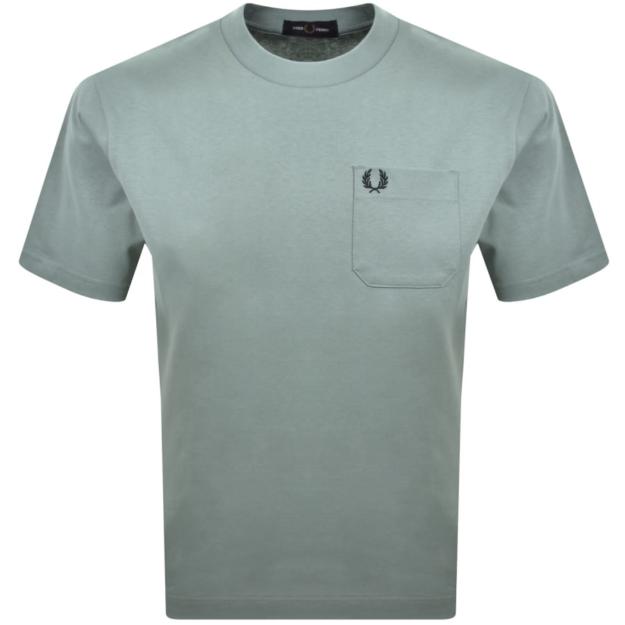 Image number 1 for Fred Perry Relaxed T Shirt Silver Blue